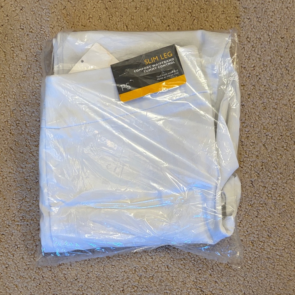 JM Collection White Slim Leg Pants